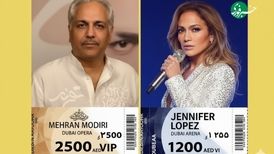 قیمت بلیت کنسرت مهران مدیری گران‌تر از کنسرت جنیفر لوپز!