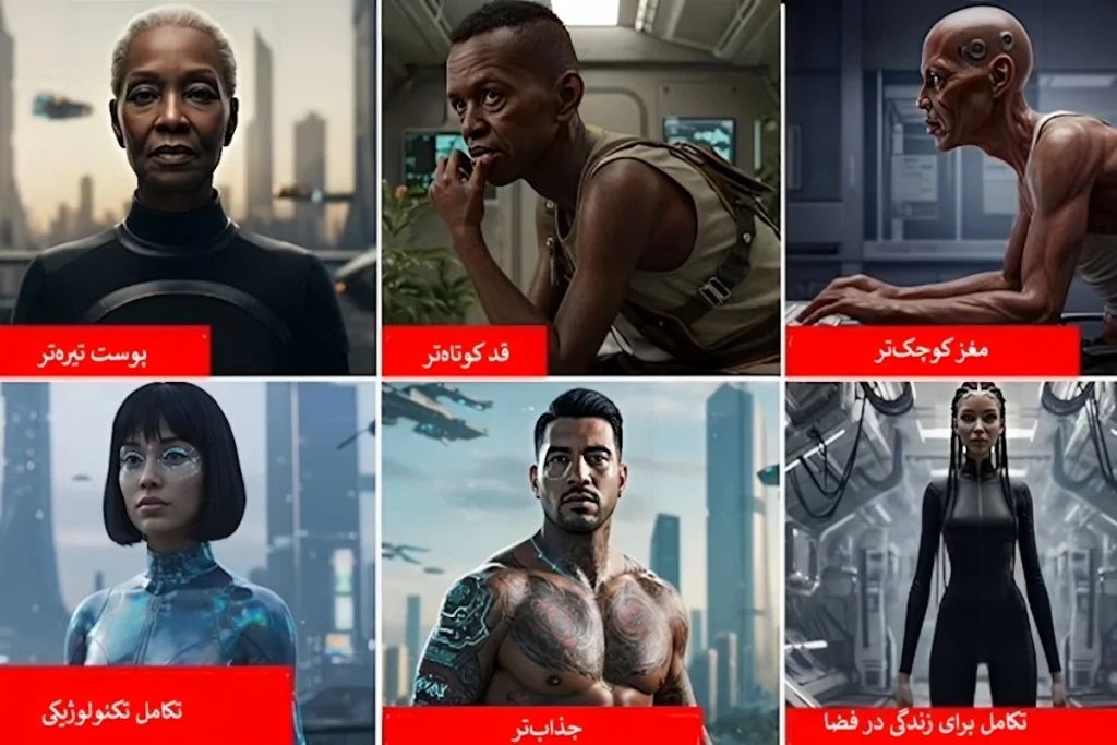 پیش‌بینی تغییرات ظاهری انسان‌ها در هزار سال آینده به کمک هوش مصنوعی/عکس